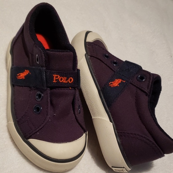 Boys POLO Navy Slip On Shoes - Picture 2 of 5